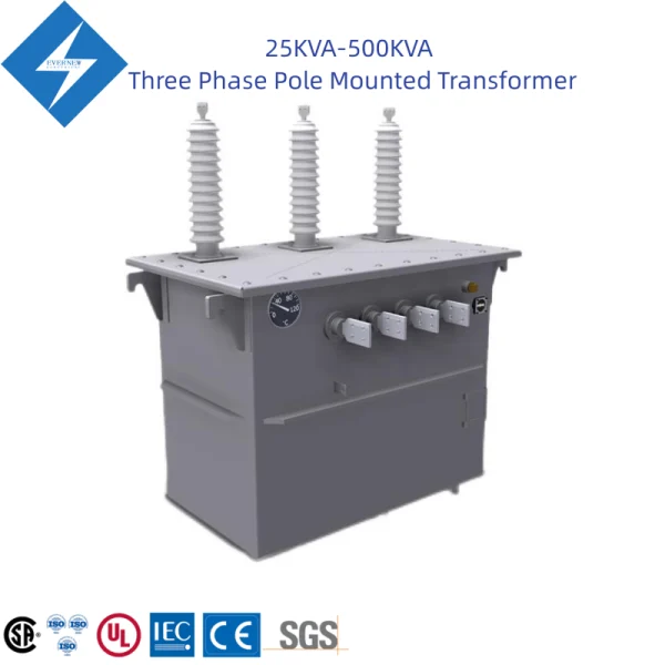 25 KVA-500 KVA Three Phase Pole Mounted Transformer