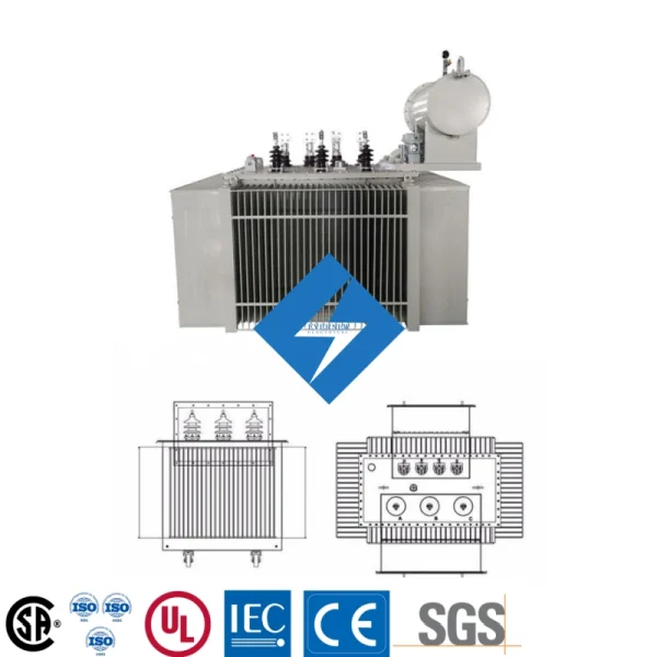 Design of 33/0.48KV 5000 KVA Oil Immersed Substation Transformer, CE UL GOST Certified, High-Efficiency Transformer