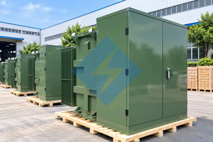 Evernew Transformer outdoor enclosed oil-immersed distribution transformer for utility power distribution, industrial facilities, renewable energy projects, and infrastructure applications, with customized capacity and voltage ratings.
