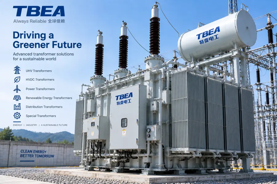 TBEA UHV and high-voltage power transformer for ultra-high-voltage transmission, HVDC systems and renewable energy projects featured in the Top 10 Transformer Manufacturers in the World 2026 guide