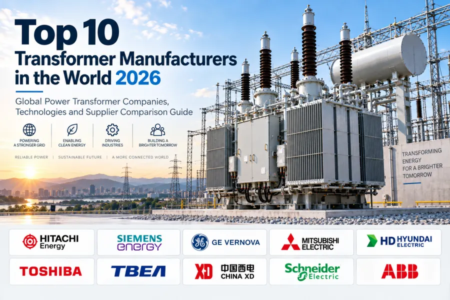Top 10 transformer manufacturers in the world 2026 featuring leading global power transformer companies, high-voltage transformer technologies and supplier comparison