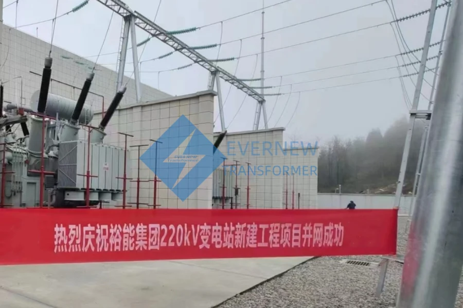 Electrical substation transformer showing its components, structure, and key functions in power distribution.
