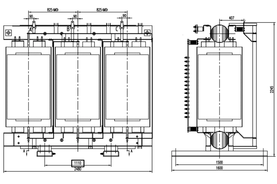 High-performance dry-type rectifier transformer manufactured by Evernew Transformer, CE UL GOST certified for industrial use.