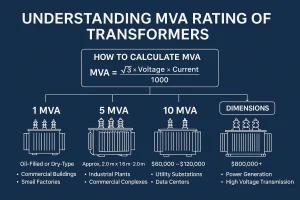 Understanding MVA rating of transformers – factory direct supply by Evernew Transformer for North America, South America, and Europe markets