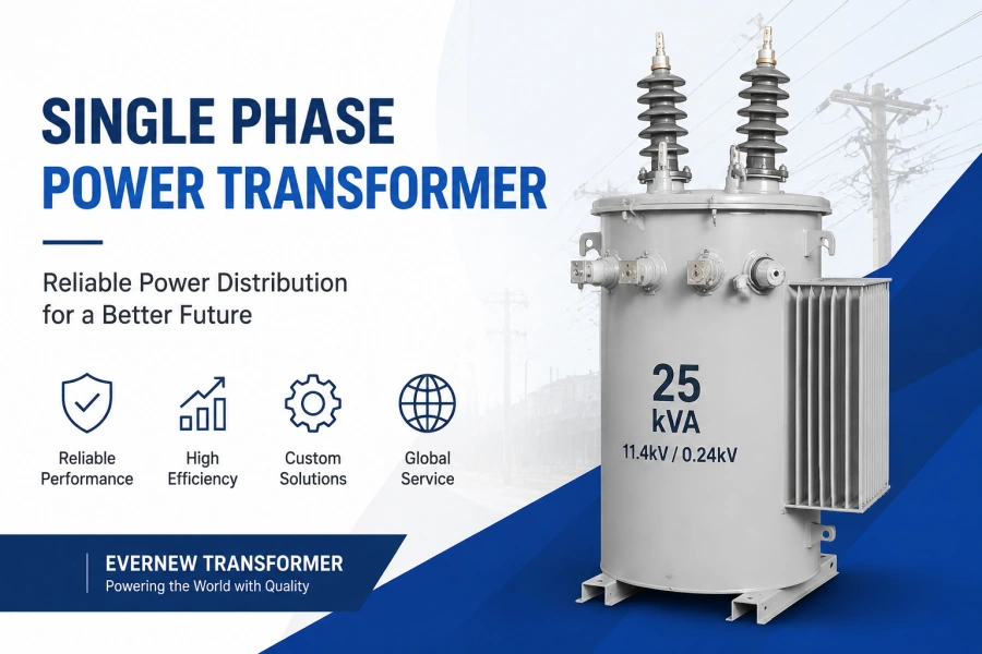 Single phase power transformer manufacturer in China producing custom 10kVA-250kVA distribution transformers