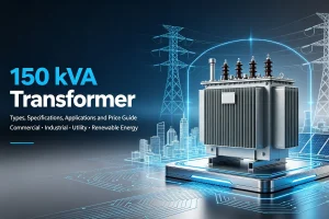 150 kVA electrical power transformer manufacturer and factory, 10kV 0.4kV medium voltage distribution transformer for utility, commercial and renewable energy applications, customized for global wholesale and sales – EverNew Transformer