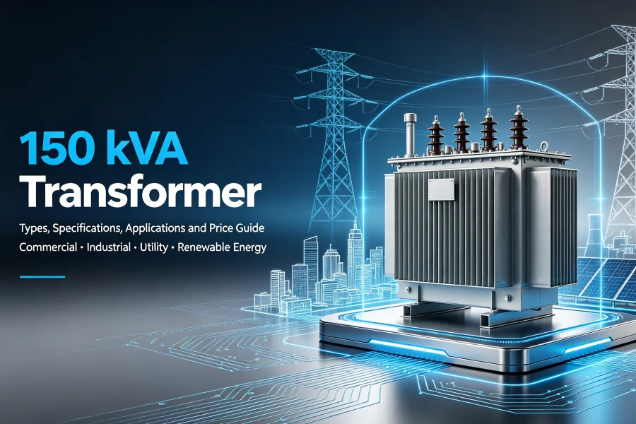 150 kVA electrical power transformer manufacturer and factory, 10kV 0.4kV medium voltage distribution transformer for utility, commercial and renewable energy applications, customized for global wholesale and sales – EverNew Transformer