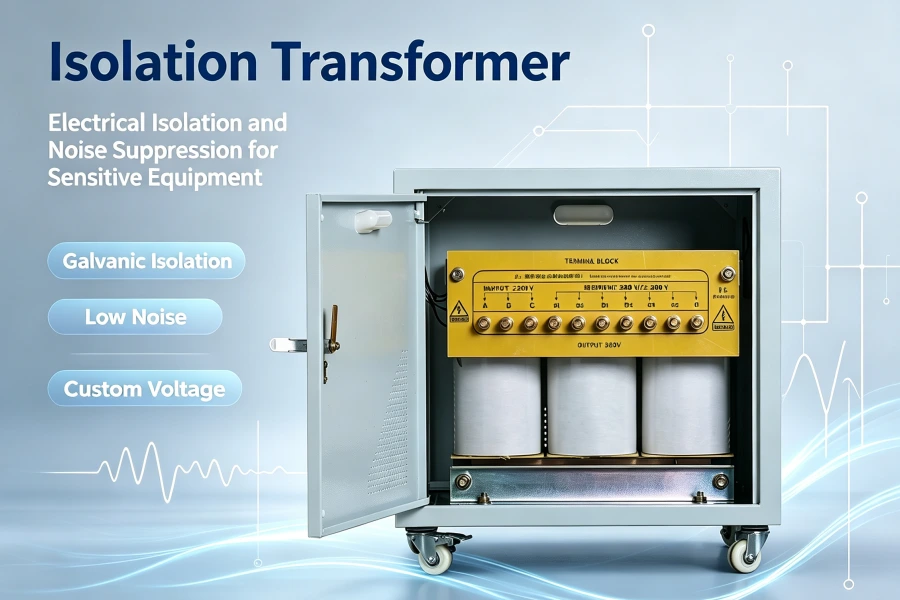 Isolation transformer manufacturer in China, custom electrical isolation transformer supplier for sensitive equipment protection, copper winding dry type transformer for industrial, medical, data center and commercial applications worldwide