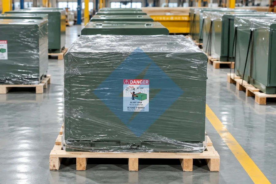 Single phase pad mounted transformer manufacturer showing factory production process, quality inspection and customized underground distribution transformer solutions before global shipment