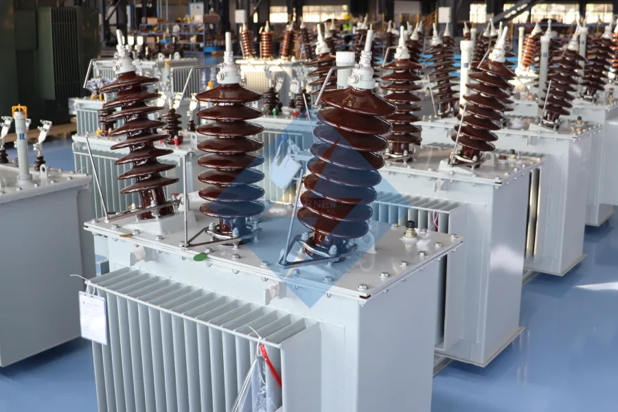 Three phase pole mounted transformer factory production line with multiple kVA sizes for utility, industrial and overhead power distribution systems