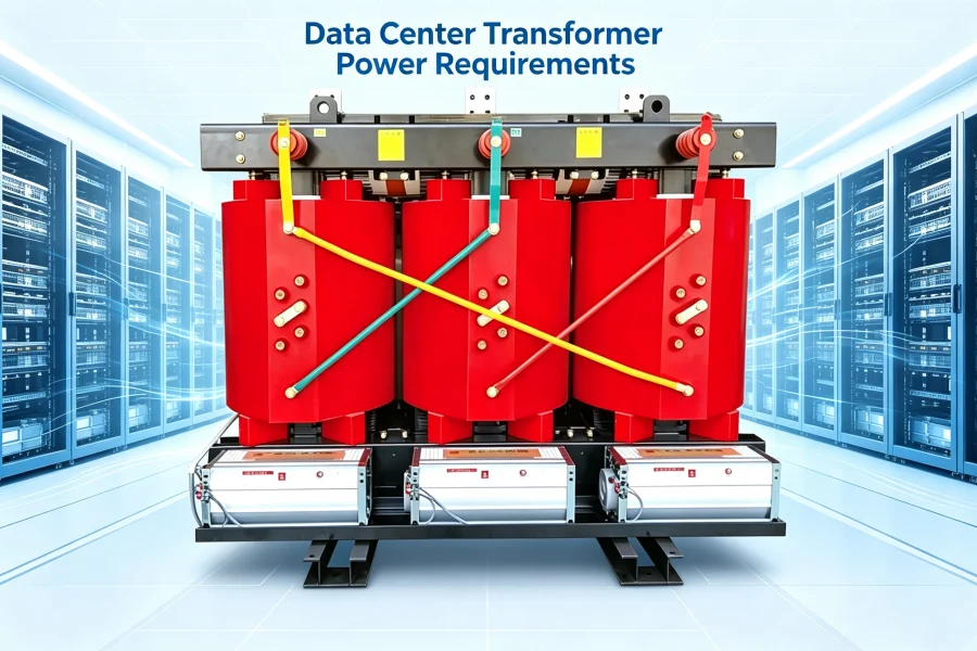 Indoor three-phase dry-type transformer for fire-safe AI data center electrical rooms